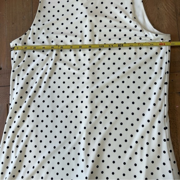 Lauren Ralph Lauren Polka-Dot Jersey Midi Dress Dark Navy 6 Preppy Old Money - Picture 10 of 11